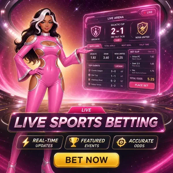 Anfitriona de ring presentando cuotas de apuestas deportivas en vivo en pantalla holográfica de marcador